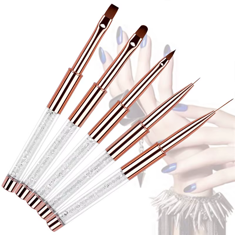 BQAN or Rose 3D Kolinsky acrylique brosse à ongles violet