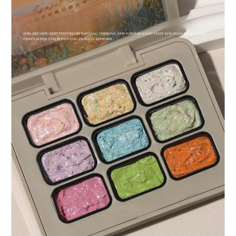 9 couleurs peinture à l'huile gel pour ongles tremper Gel de modélisation