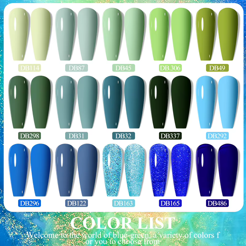 Verhéritage à Ongles Gel Semi-Continu Bleu Vif