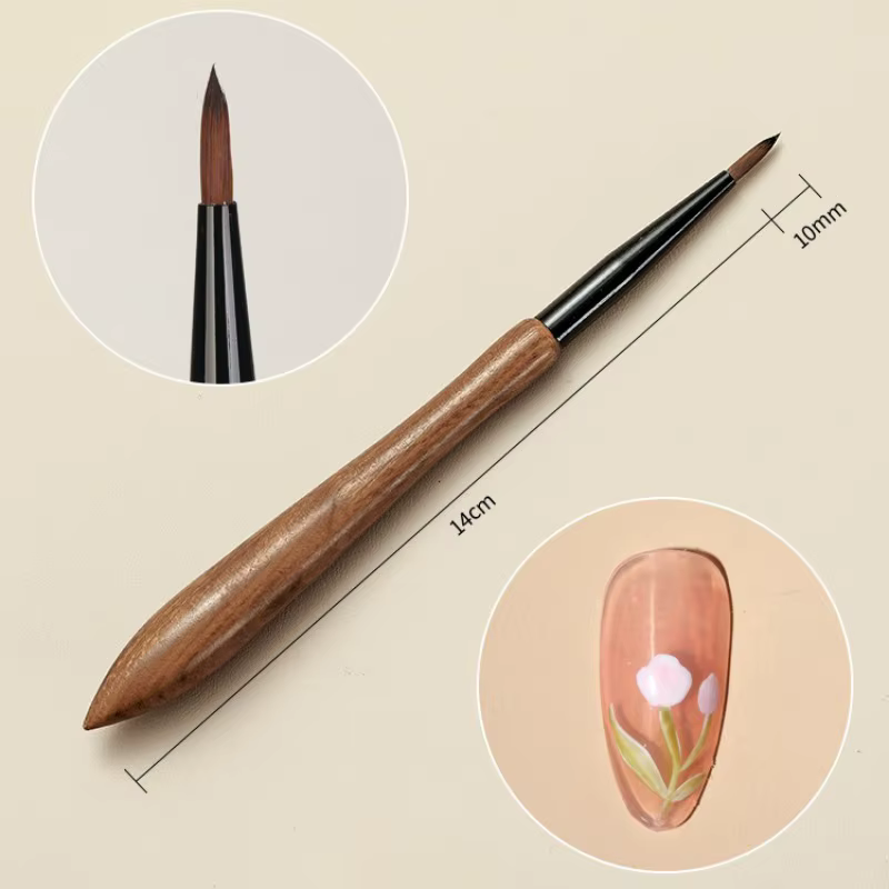 Manche ronde en bois Nail Art Liner brosse bricolage peinture stylo