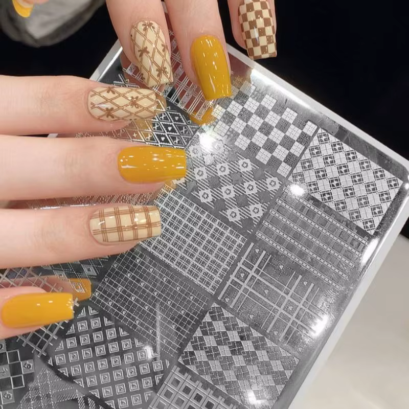 Plaques de stamping pour ongles en acier inoxydable