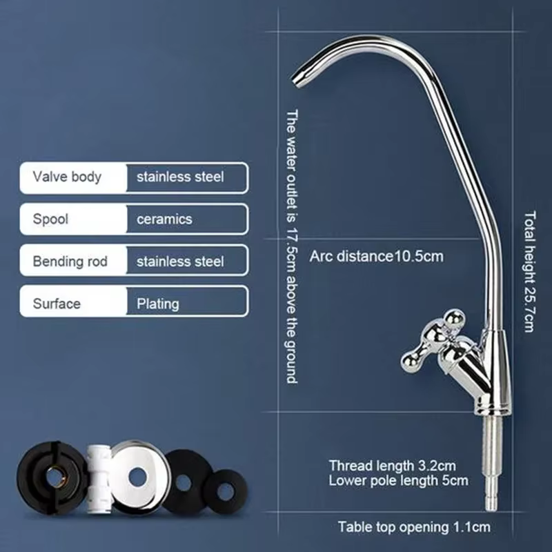 Robinet purificateur d'eau, robinet filtré sans plomb s'adapte aux unités d'osmose inverse ou un système de filtration d'eau, robinet de cuisine RO