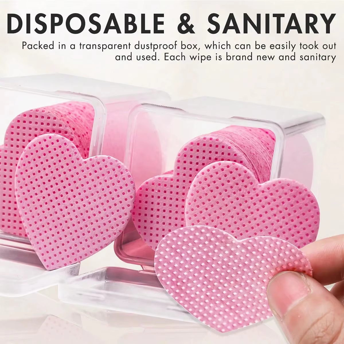 YIKOOLIN 200 pièces/boîte lingettes pour ongles non pelucheuses Extension de cils
