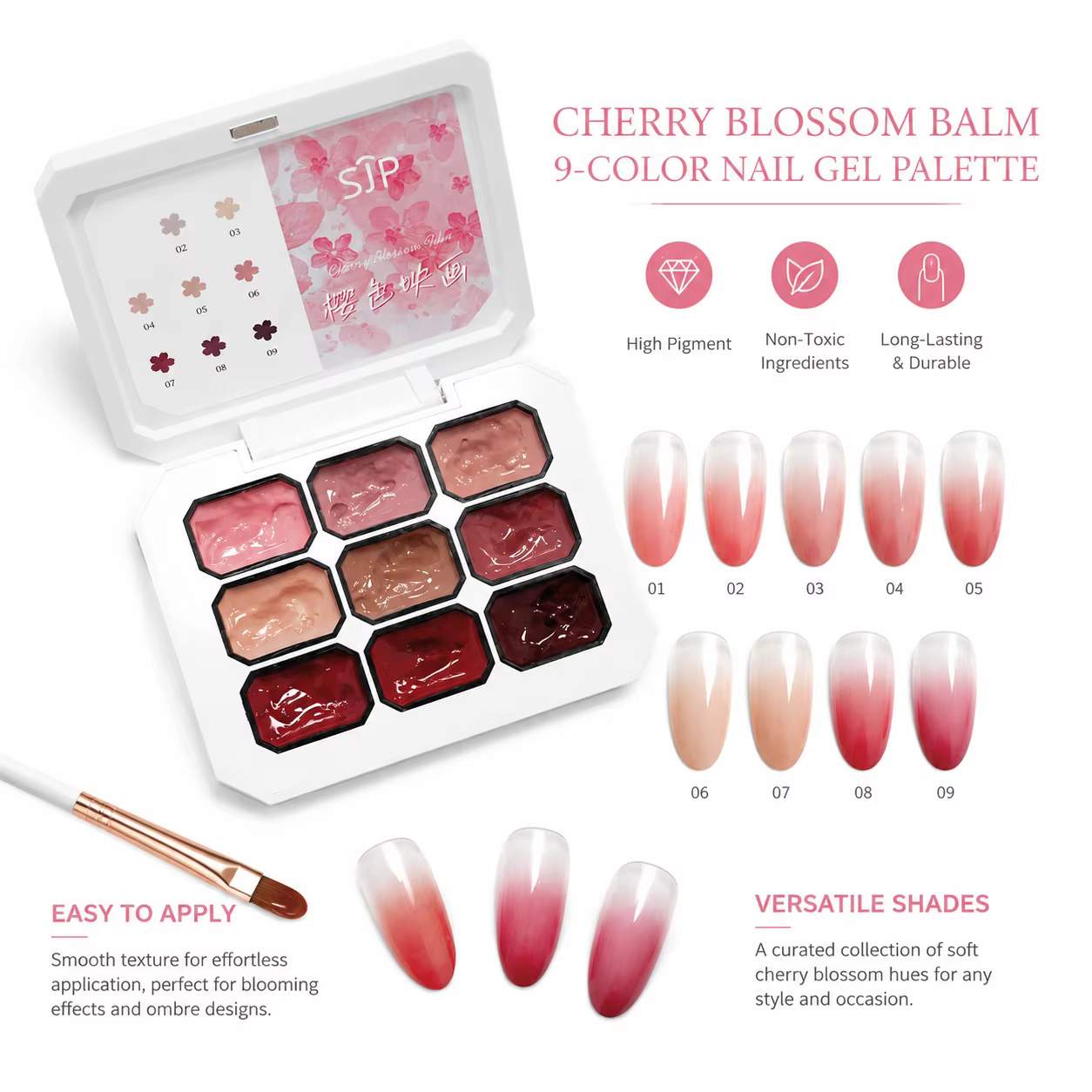 Vernis à ongles gel de peinture 9 couleurs