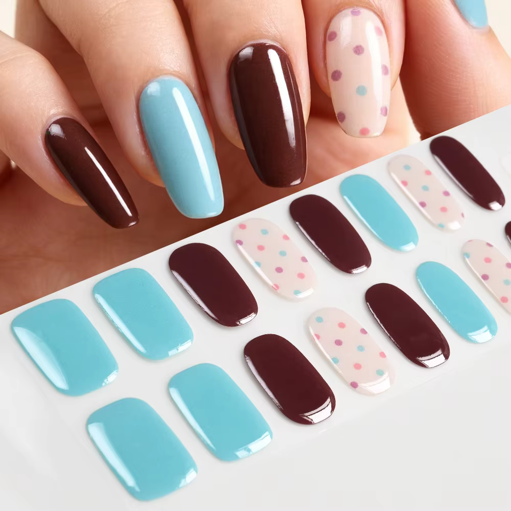 Autocollants semi-durcis en gel UV pour ongles