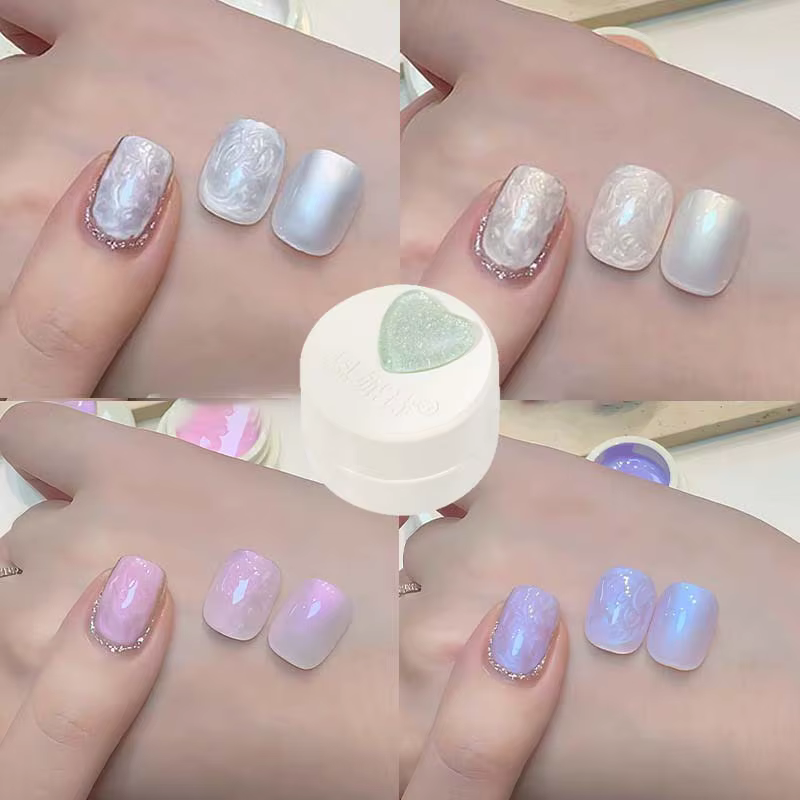 Vernis à ongles Gel à fil blanc perle UV/LED Gel à tremper