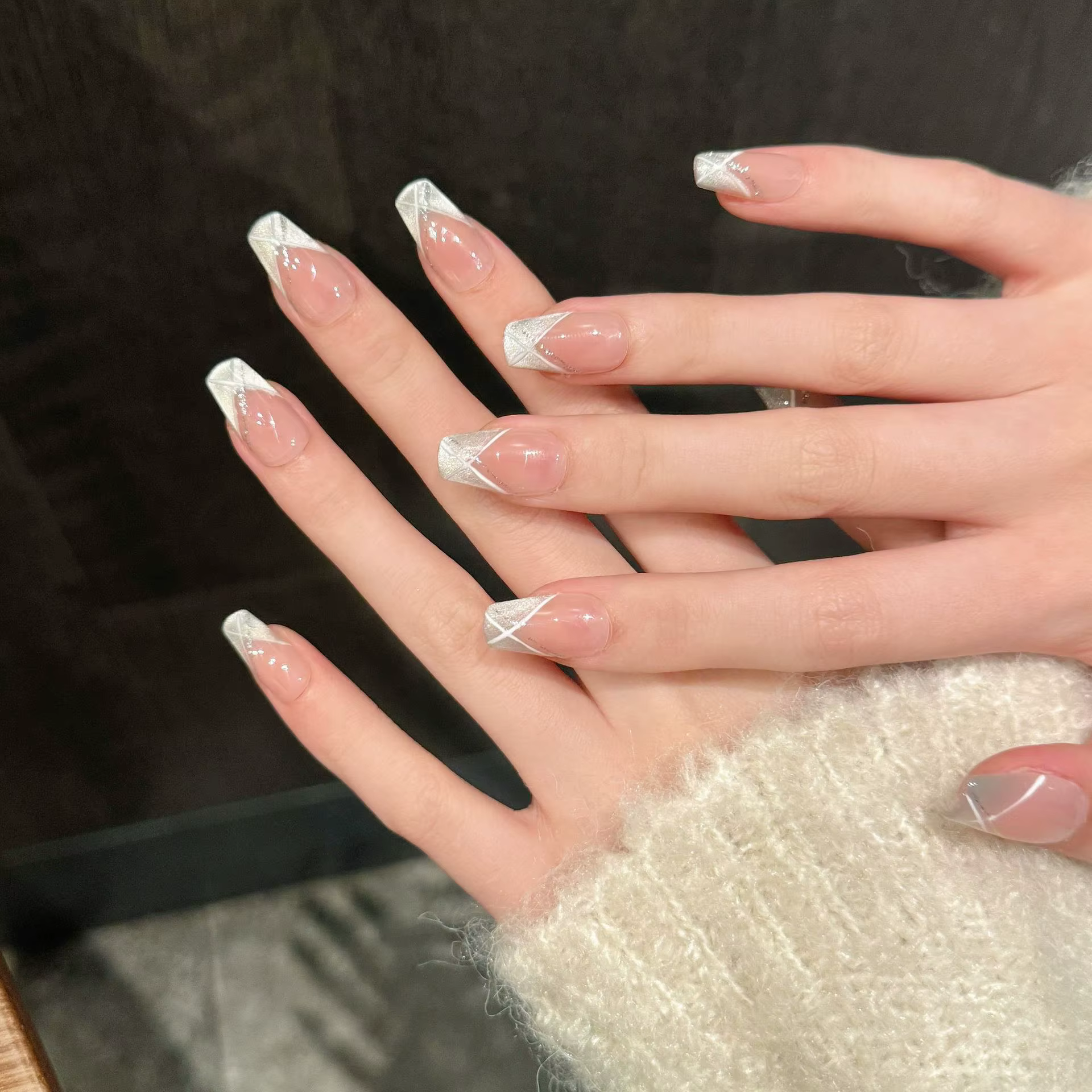 Faux ongles à presser faits à la main
