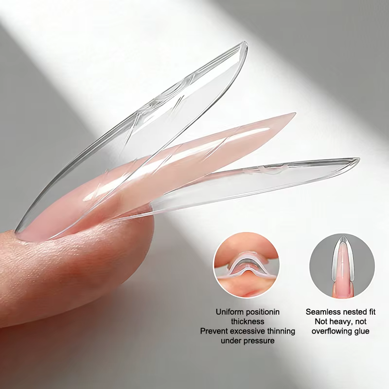 Formes à ongles doubles Sandwich 60 pièces 15 tailles pour extensions rapides