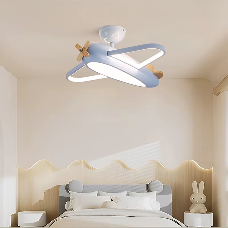 Plafonnier avion dessin animé enfants plafonnier Design créatif Led lampe blanche salon salle à manger bébé chambre décor lampe