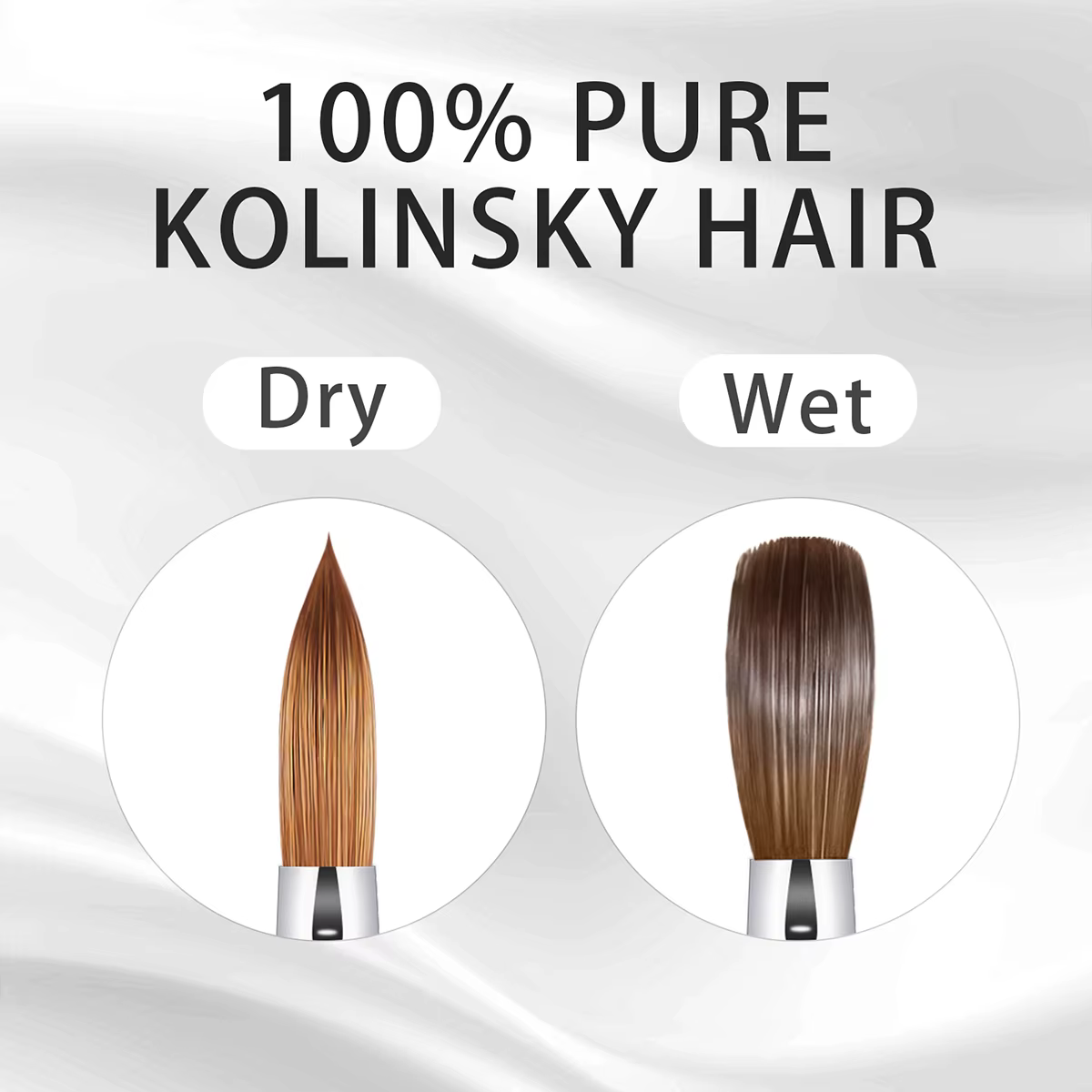 KEMEISI # 8- # Kolinsky – ensemble de 16 brosses à ongles en acrylique