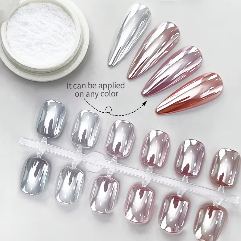 NICOLE DIARY – poudre à ongles miroir au clair de lune