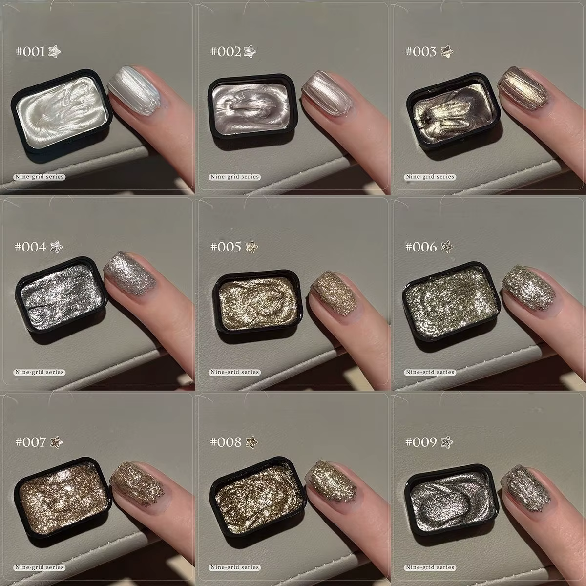 Lot de 9 vernis à ongles solides