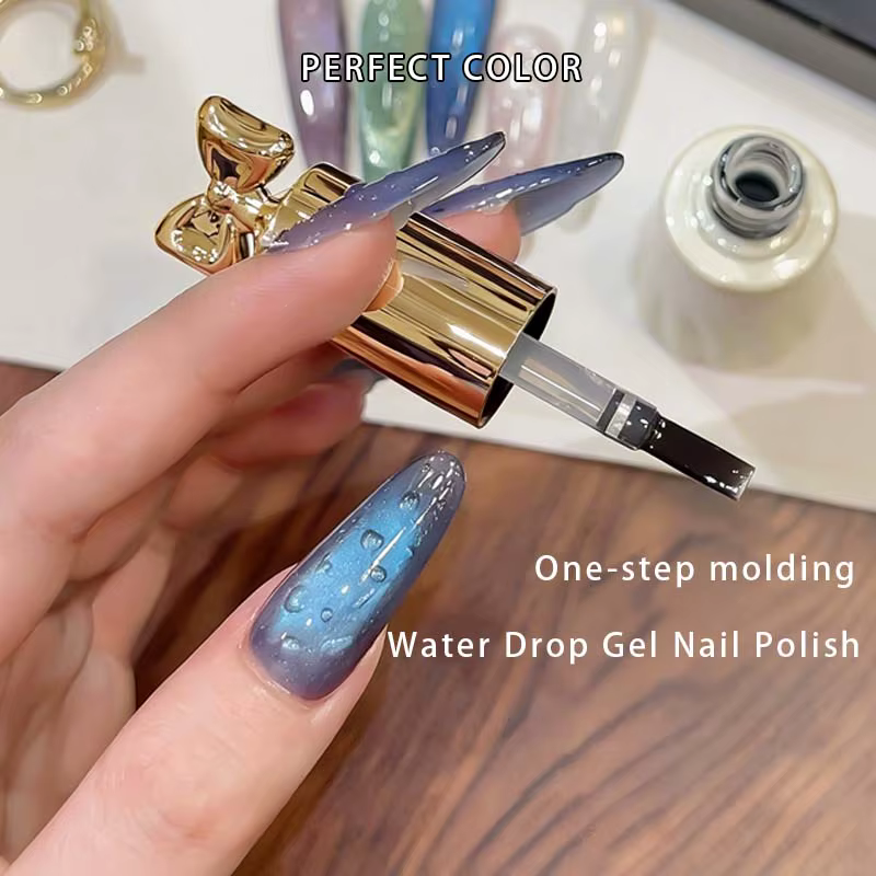 Gel à ongles effet goutte d'eau transparent pour nail art