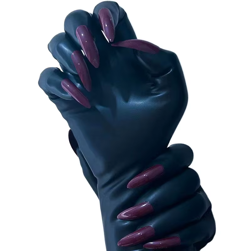 Gants en latex avec ongles Gants de manucure en caoutchouc