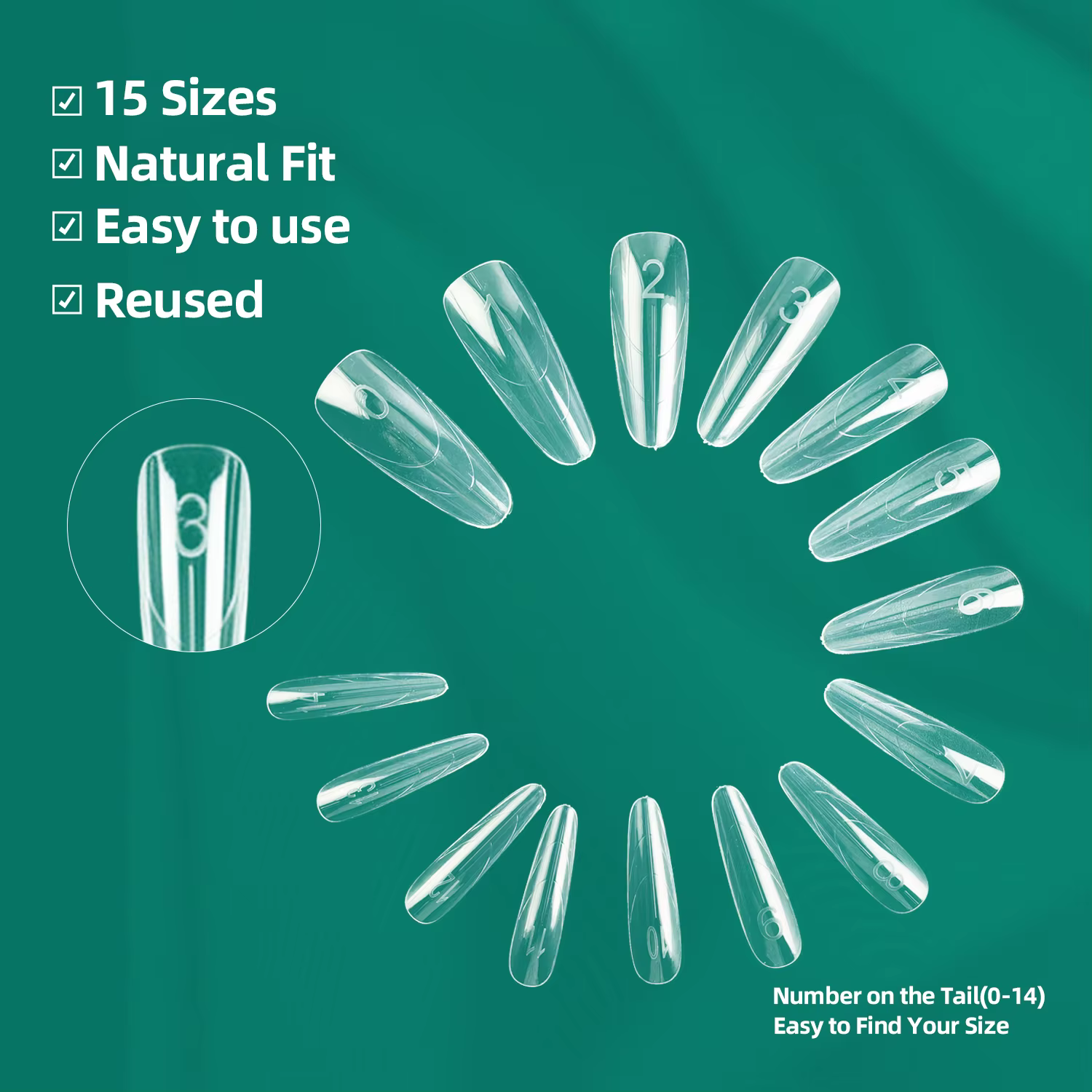 Nailpop Nail Dual Forms 15 Tailles