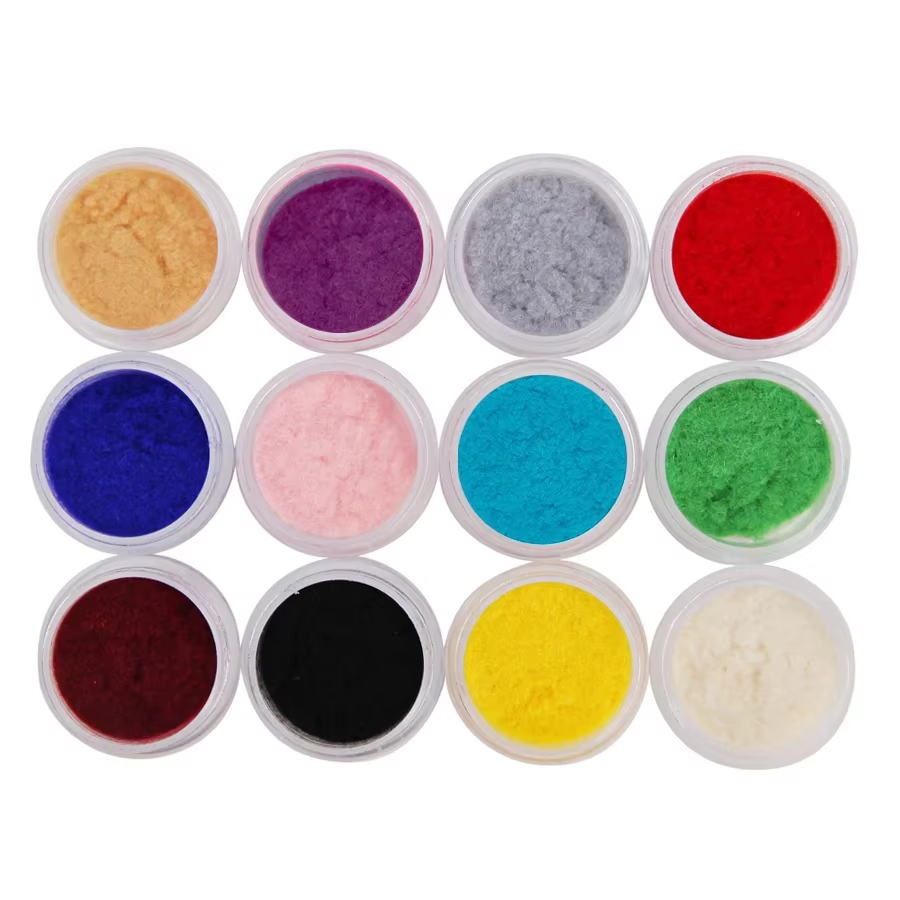 Poudre de flocage de Pigment de velours pour Nail Art