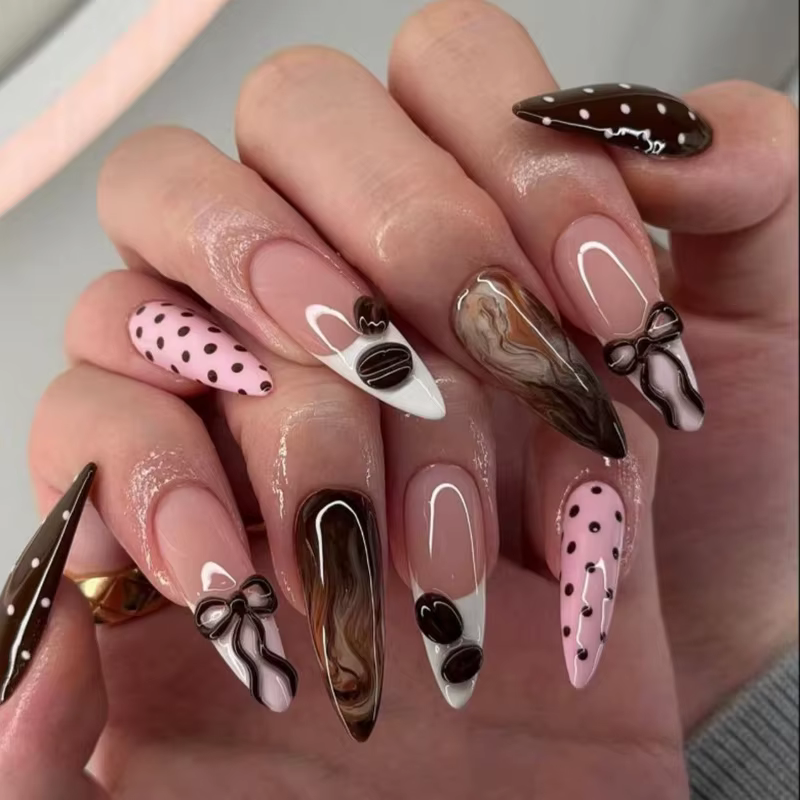 Faux ongles 3D pour femmes et filles