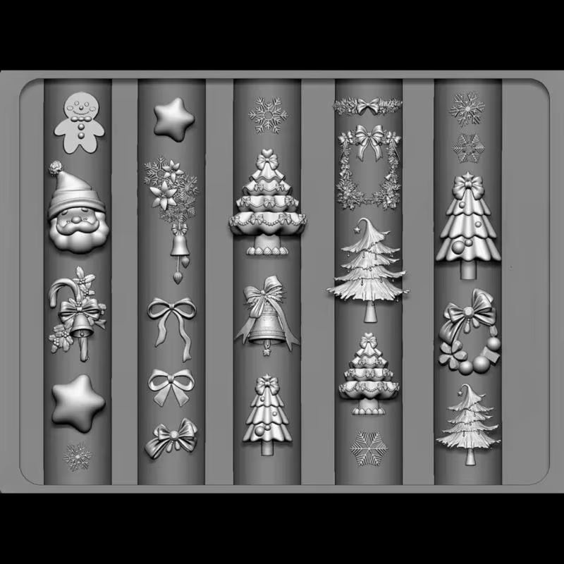 Outil de conception de manucure avec arbre de noël 3D