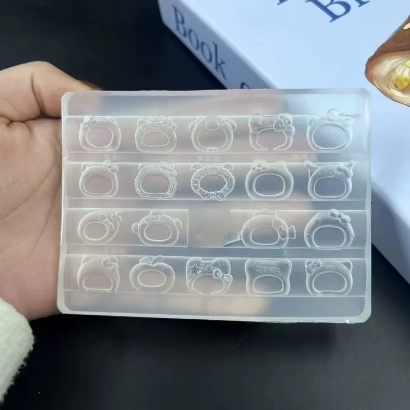 Moule à ongles en silicone transparent 3D