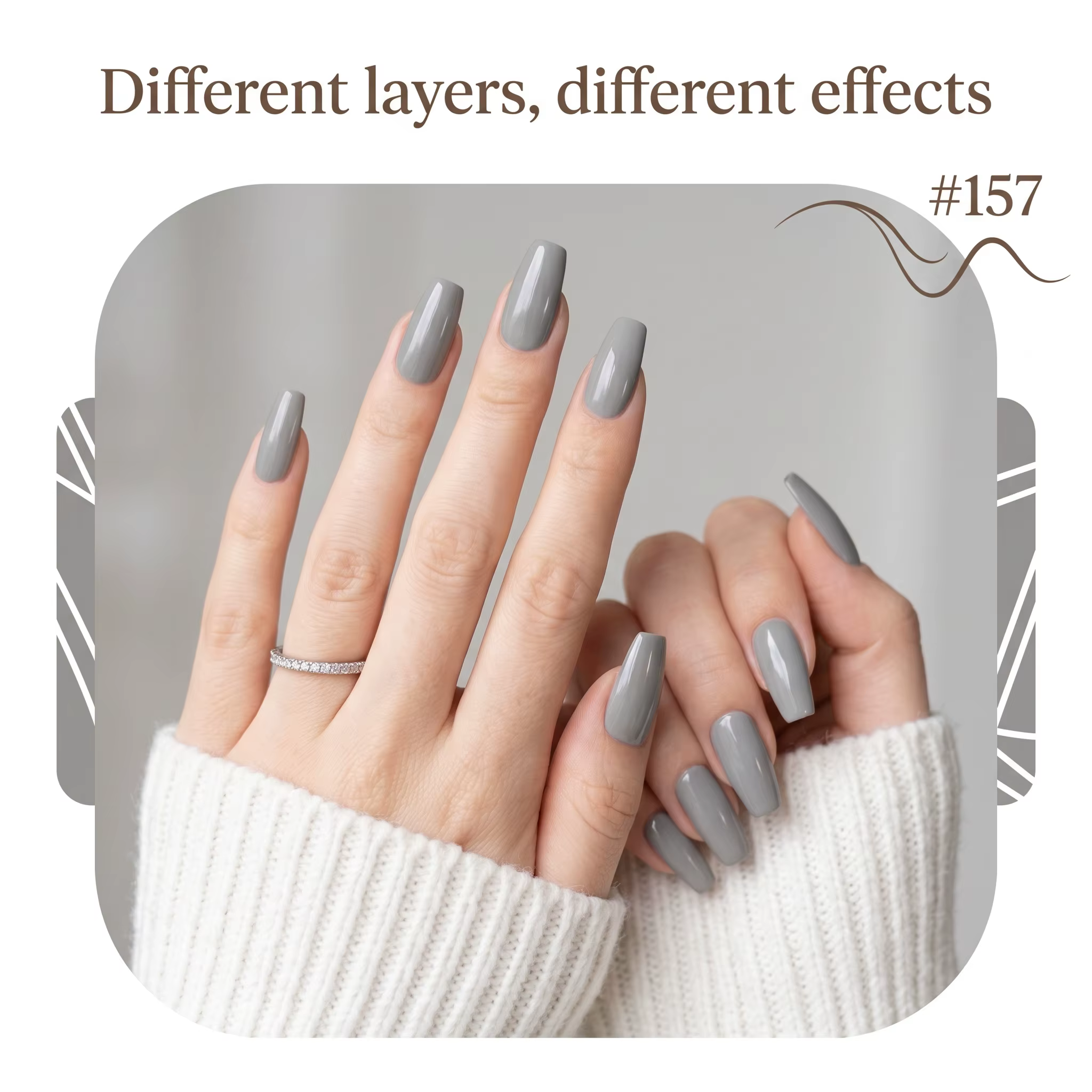Vernis à ongles en gel gris