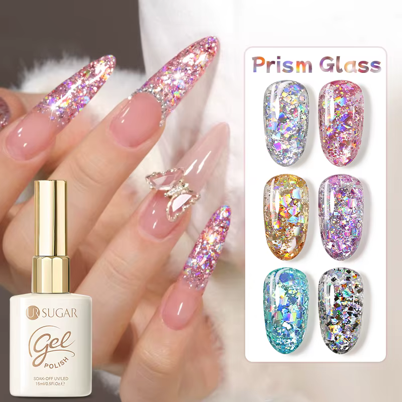 UR SUGAR 15ml Gel à ongles pailleté scintillant pour manucure de fête