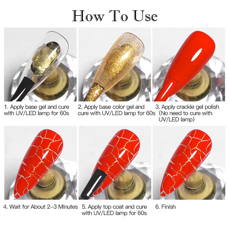 Vernis à ongles gel craquelé