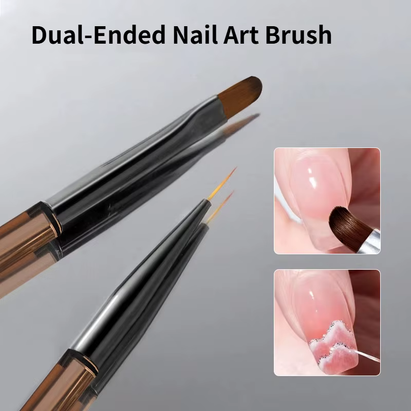 Brosse d'extension de Nail Art à double extrémité