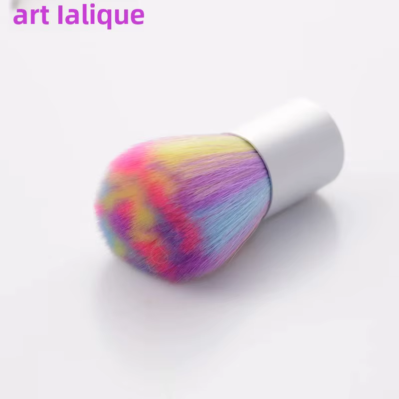 Brosse de nettoyage d'ongles douce rose arc-en-ciel