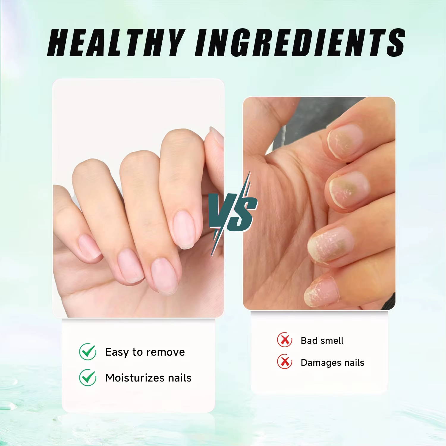 Adapté aux faux ongles