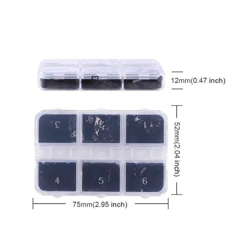 6 grilles bricolage ongles manucure noir en forme de coeur papillon étoile
