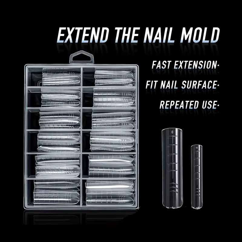 Système d'ongles double à couverture complète transparente