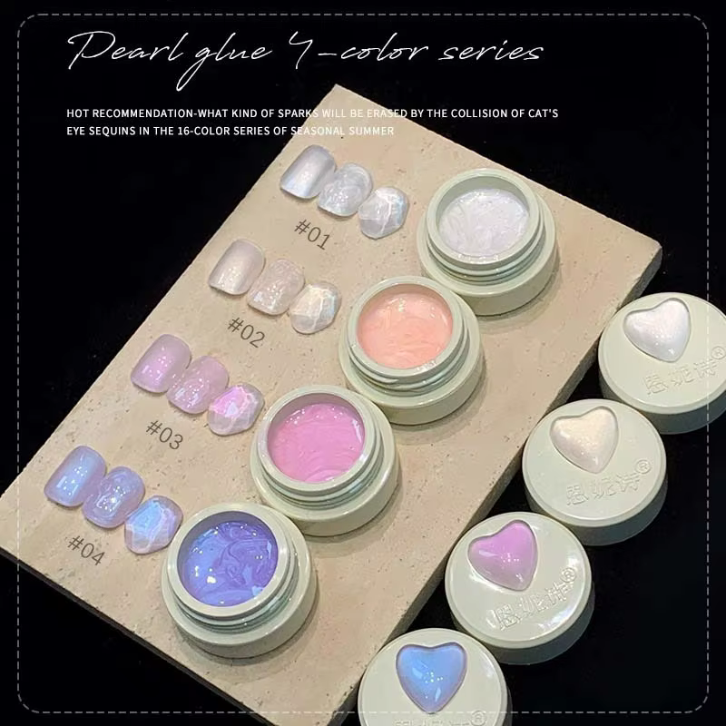 Vernis à ongles Gel à fil blanc perle UV/LED Gel à tremper