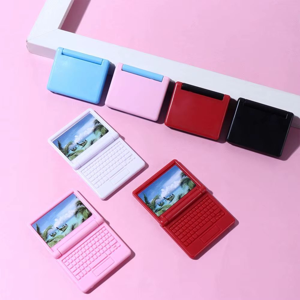 Meubles créatifs pour maison de poupée, ordinateur portable miniature, décorations artisanales pour maison de poupée, accessoires miniatures pour poupées
