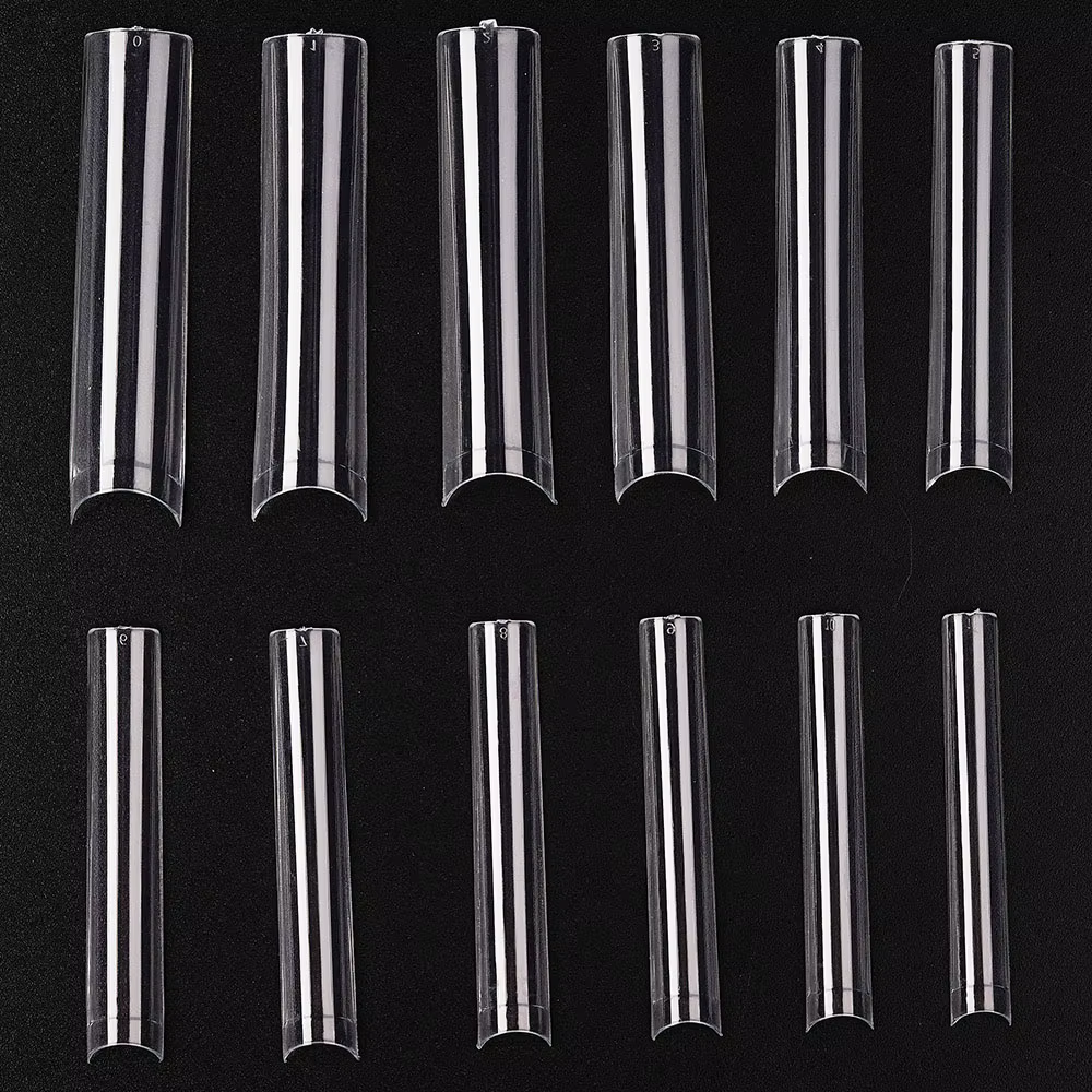 Faux ongles longs en forme de cercueil/carré en acrylique