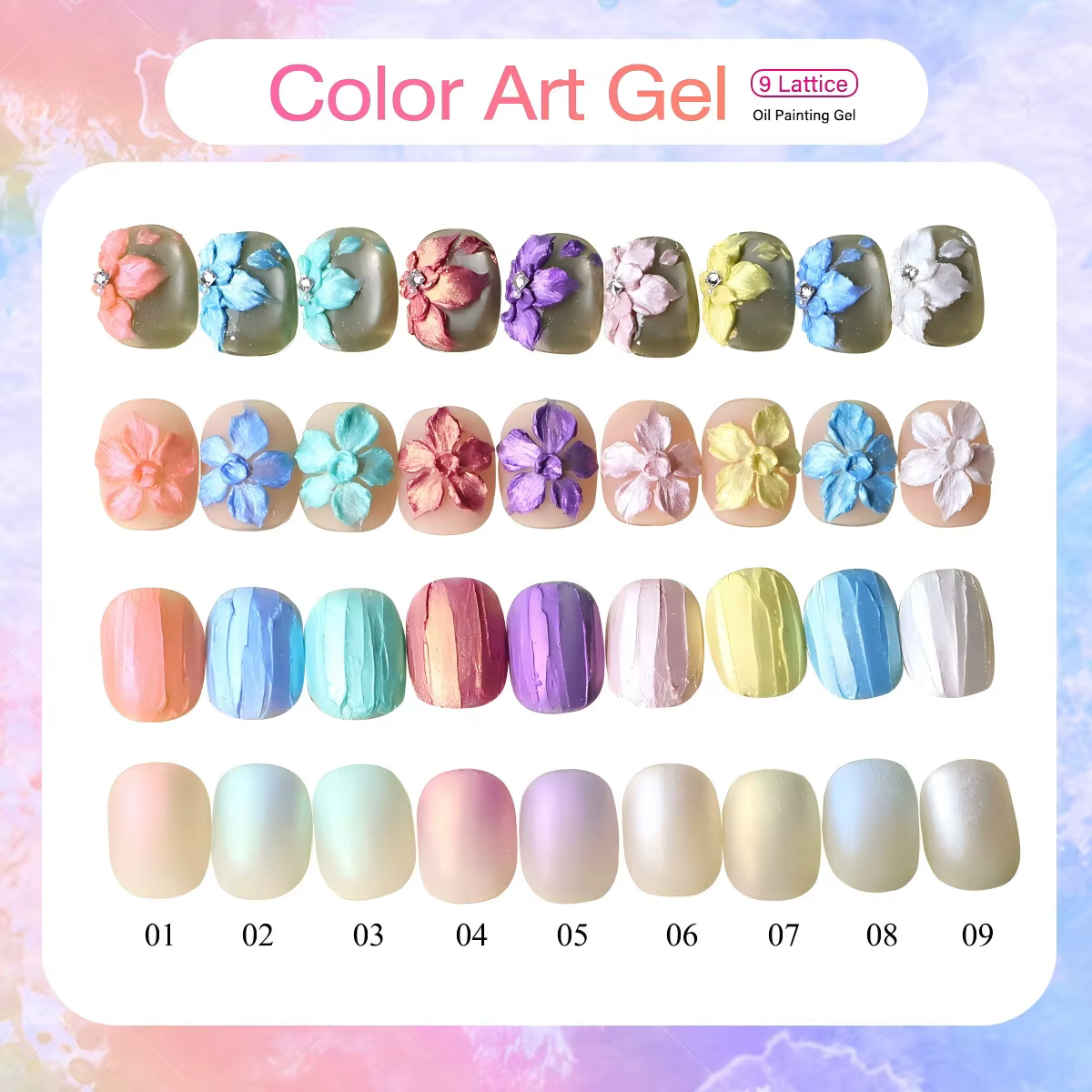 Gel de peinture nacré solide pour ongles