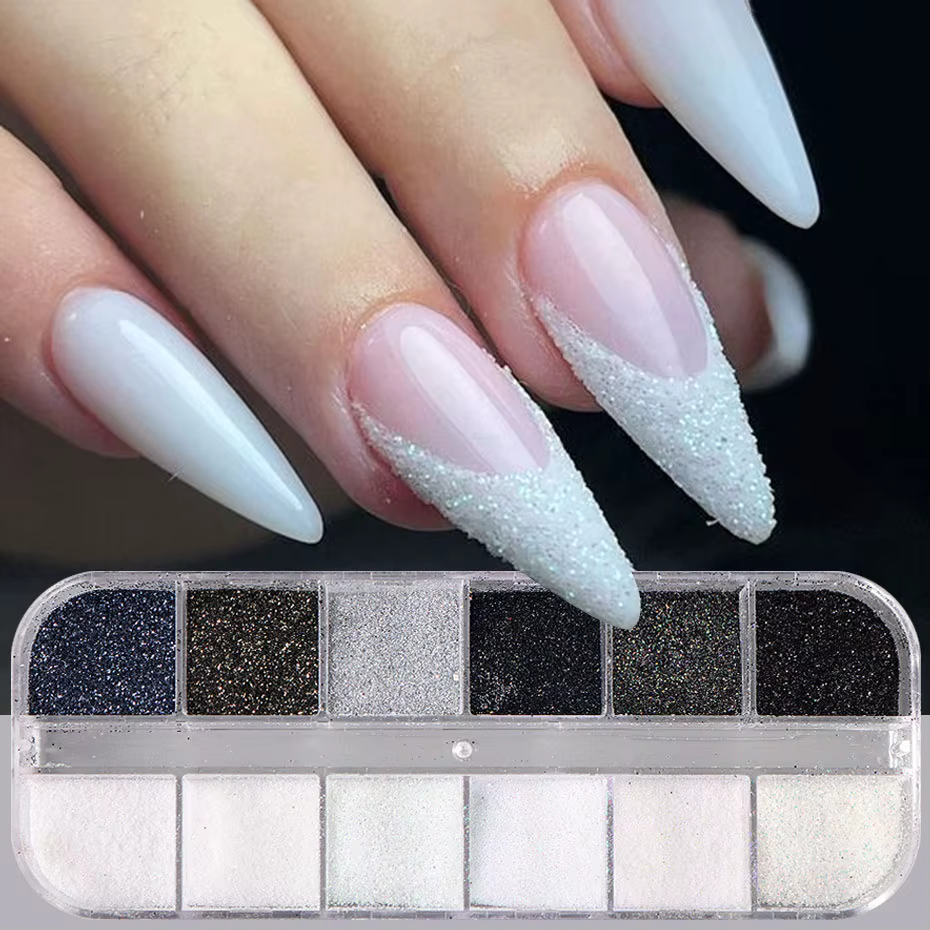 Poudre à paillettes pour ongles