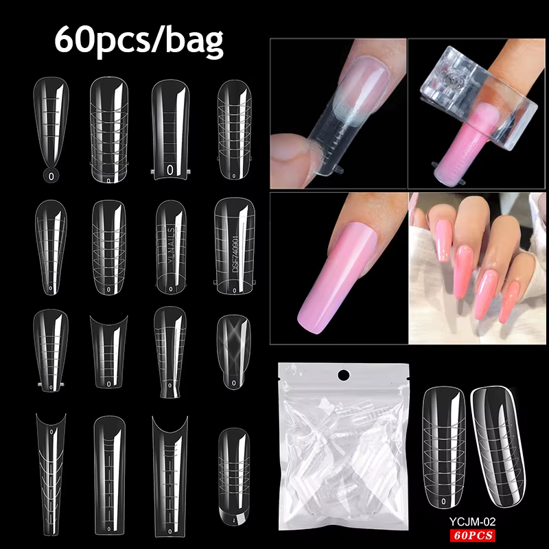 Moules d'extension d'ongles français