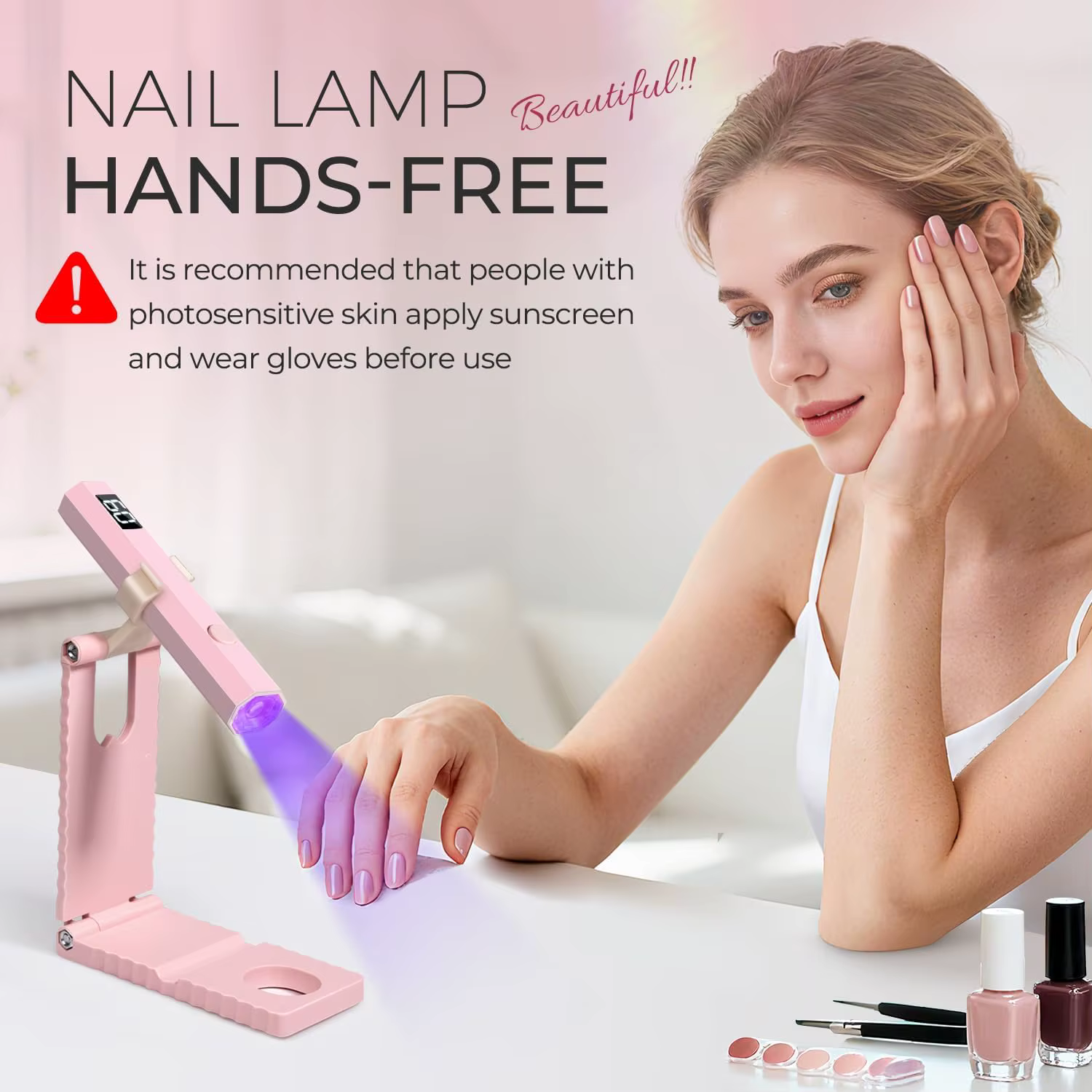 Ensemble de lampes à ongles UV/LED sans fil
