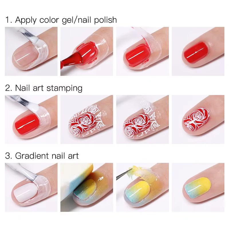LILYCUTE 7ml dissolvant de Gel magique pour ongles avec ensemble d'outils de manucure décollable en Latex