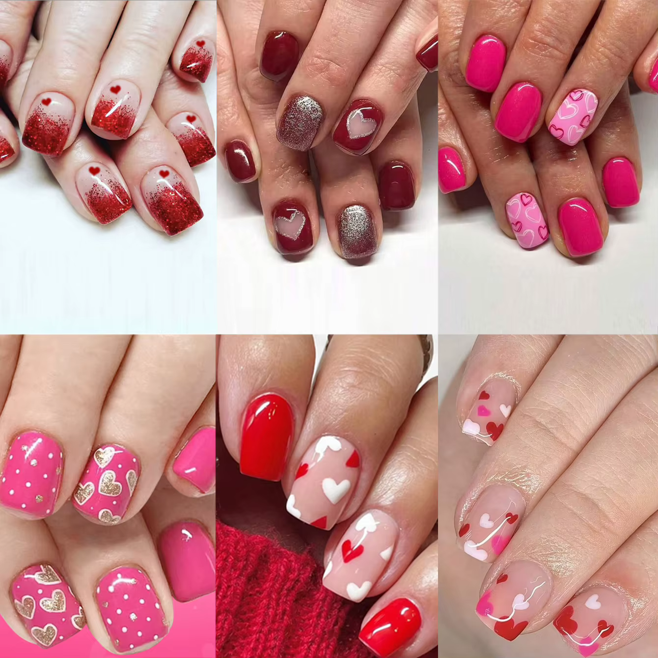 144 faux ongles carrés à presser