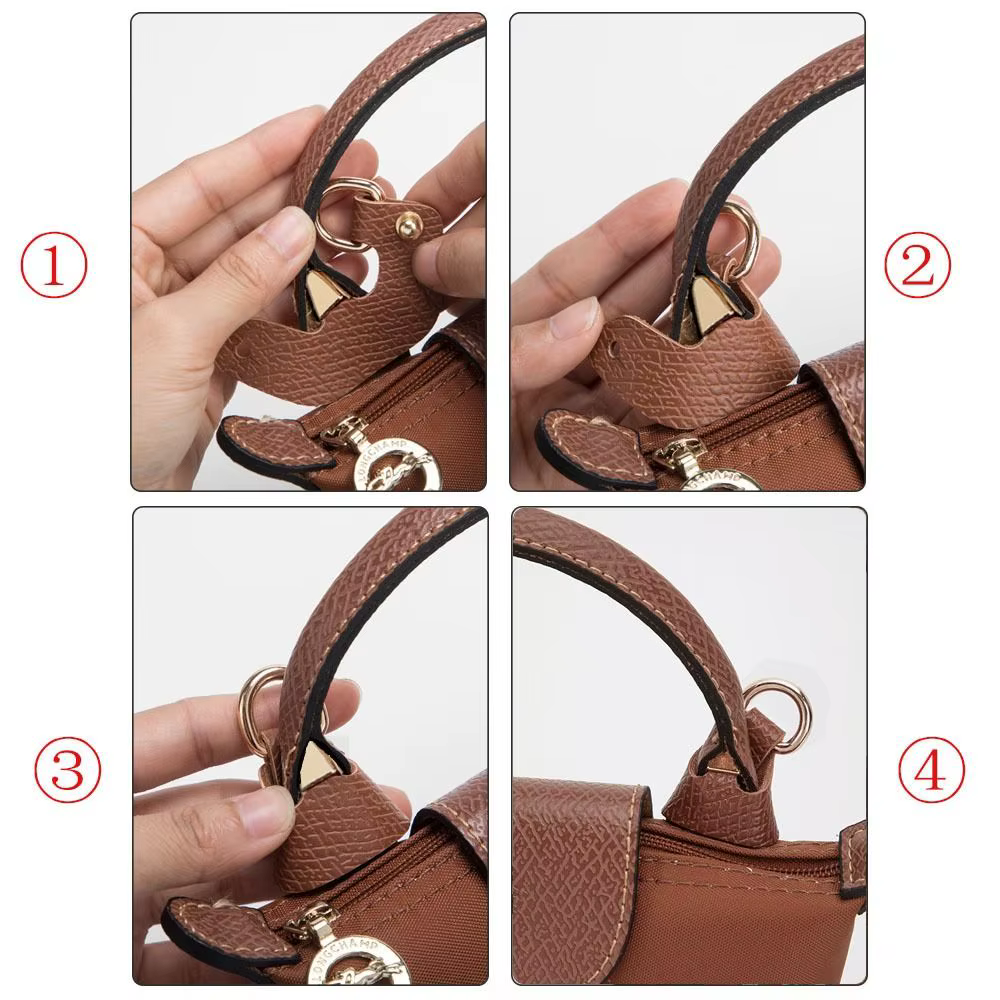 Longchamp-Sacs à bandoulière de remplacement, accessoires de sac à main à structure suspendue, sangle en cuir environnemental véritable pour Longchamp