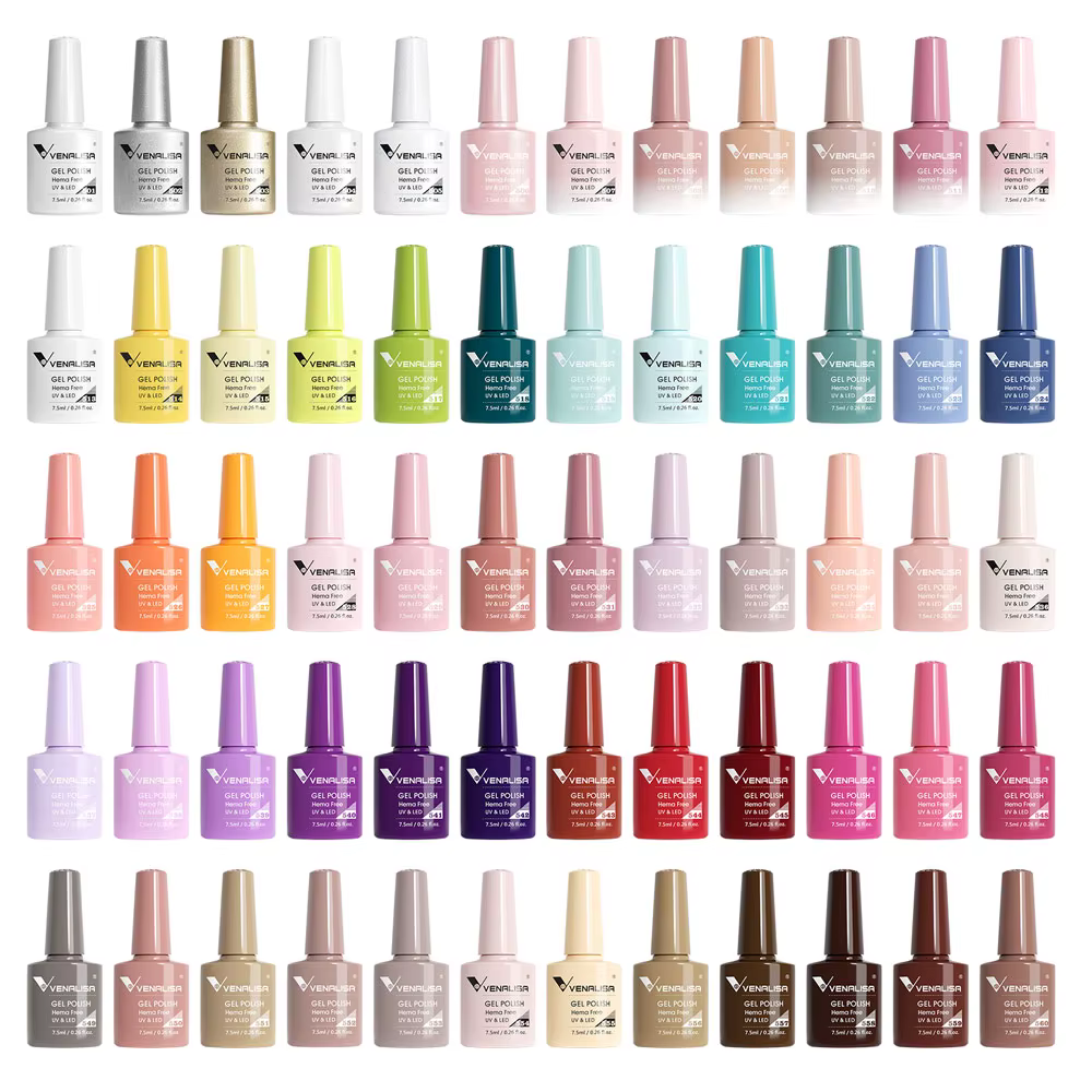 VENALISA Kit de vernis à ongles Gel Hema gratuit nu rose paillettes magnifique couleur manucure