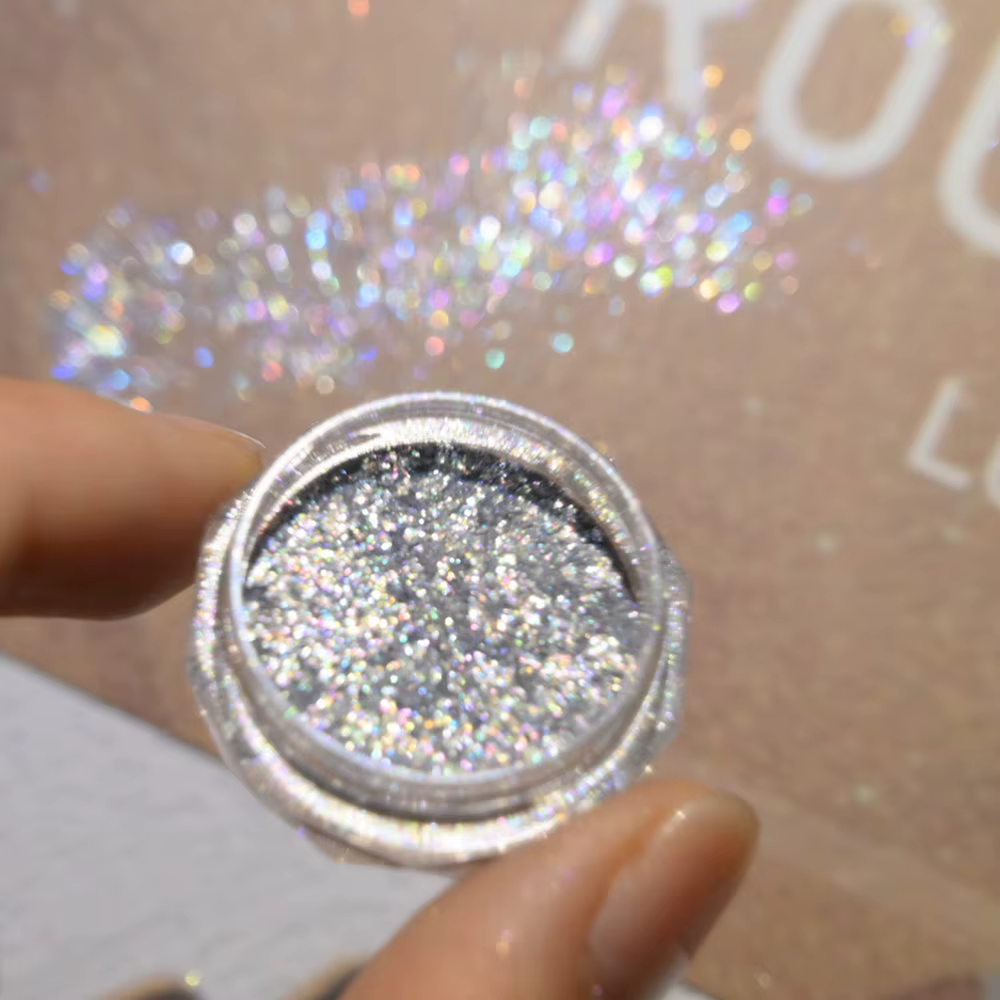 Poudre à ongles opale dorée Super brillante