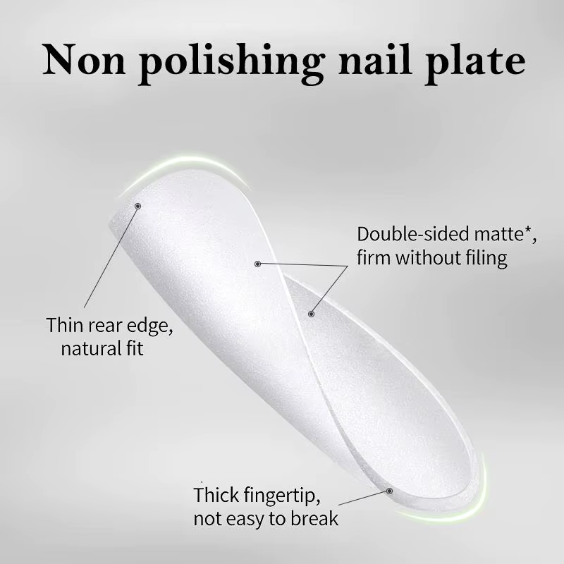 Faux ongles mats de qualité professionnelle pour salon de manucure