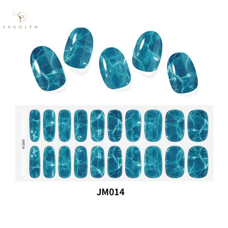 Ensemble d'autocollants pour ongles en gel semi-durci pour lampe UV