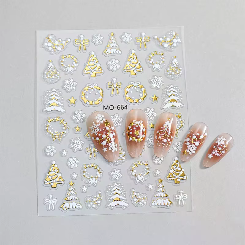 Autocollants de manucure en or pour Nail Art