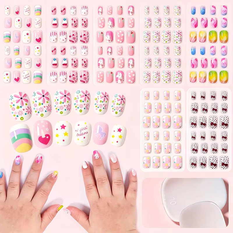 168 faux ongles pour enfants