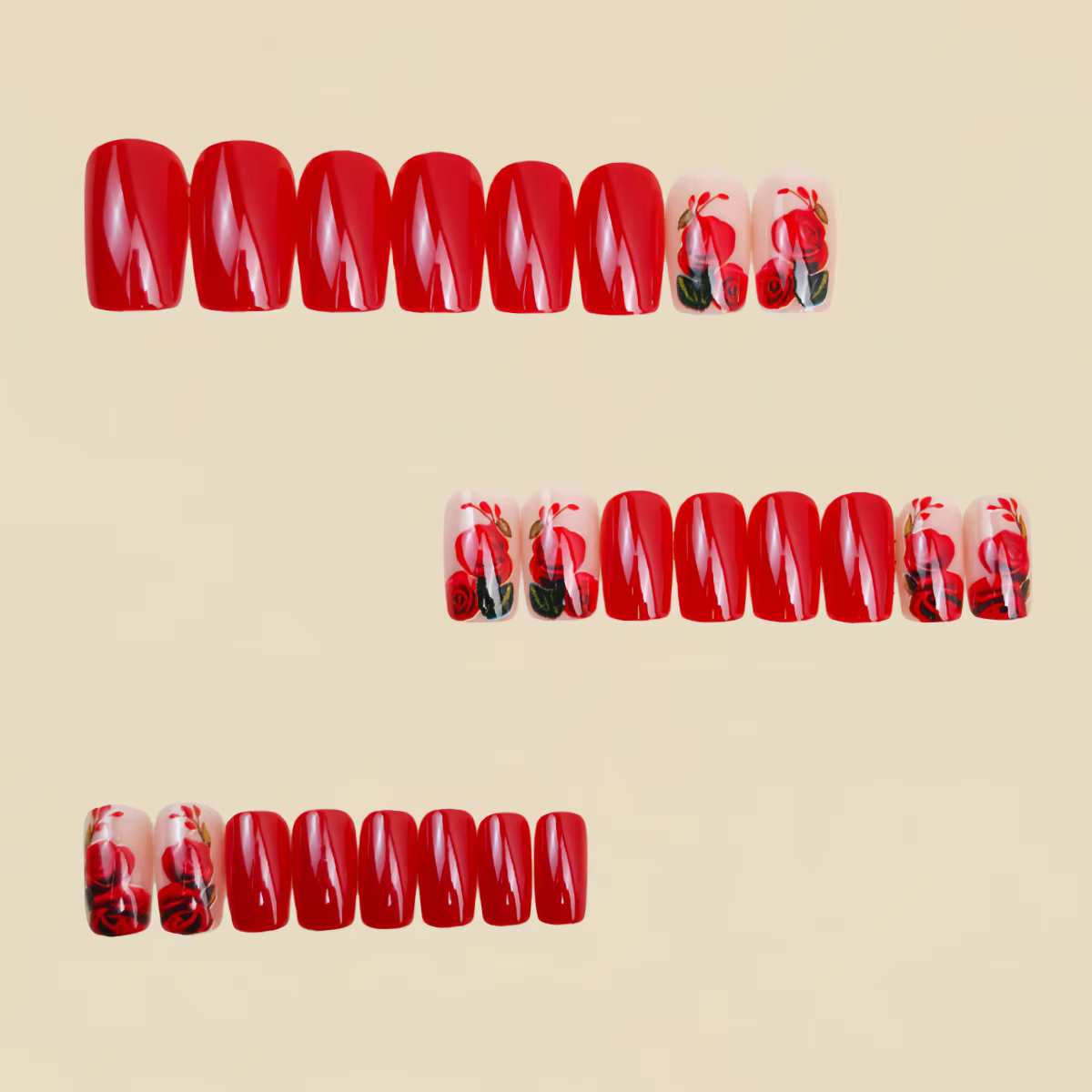 Faux ongles moyens pour femmes et filles