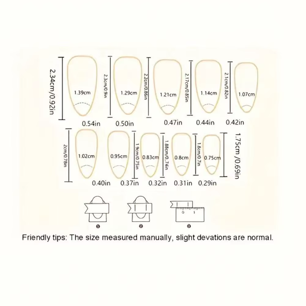 120 faux ongles amande moyenne