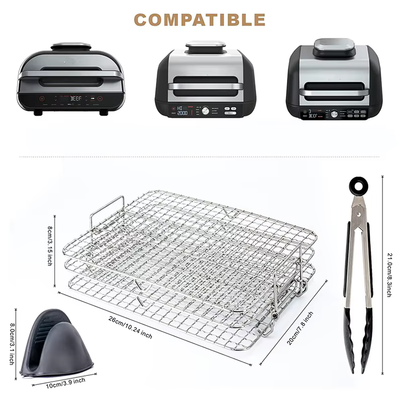 Friteuse à Air AD-Air T1 pour Ninja Foodi Grill XL, Déliaison Multi-Couches, Accessoires de Friteuse T1